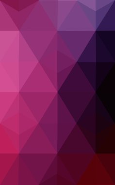 Üçgenler ve degrade origami tarzında oluşan koyu pembe poligonal tasarım deseni.