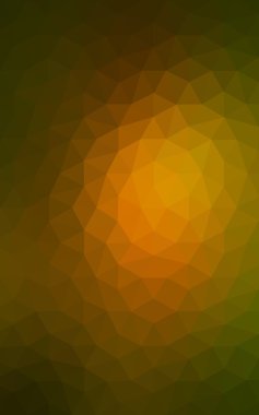 Üçgenler ve degrade origami tarzı oluşur çok renkli koyu yeşil, sarı, turuncu poligonal tasarım deseni.