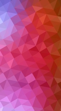 Üçgenler ve degrade origami tarzı oluşur çok renkli mavi, kırmızı kenarlı tasarım illüstrasyon.