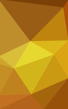 Üçgenler ve degrade origami tarzında oluşan koyu sarı poligonal tasarım deseni.