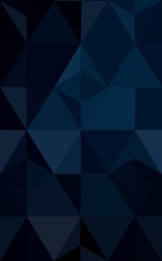 Üçgenler ve degrade origami tarzı oluşur koyu mavi köşeli tasarım deseni.