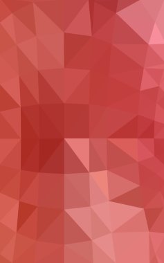 Üçgenler ve degrade origami tarzında oluşan ışık kırmızı köşeli tasarım deseni