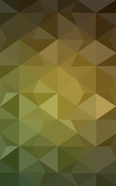 Üçgenler ve degrade origami tarzı oluşur çok renkli koyu yeşil, sarı, turuncu poligonal tasarım deseni.