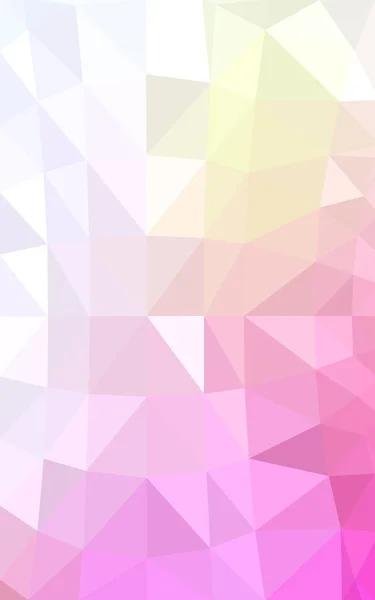 Modèle polygonal rose clair-jaune, qui se composent de triangles et de dégradés dans le style origami — Photo