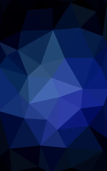 Modèle de conception polygonale bleu foncé, qui se composent de triangles et de dégradé dans le style origami — Photo