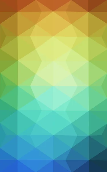 Багатобарвний синій, жовтий, помаранчевий багатокутний візерунок дизайну, який складається з трикутників і градієнту в стилі орігамі . — стокове фото