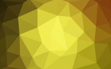 Üçgenler ve degrade origami tarzında oluşan ışık yeşil-sarı poligonal tasarım deseni