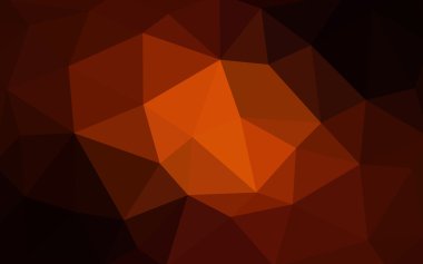 Üçgenler ve degrade origami tarzında oluşan koyu turuncu poligonal tasarım deseni