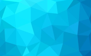 Üçgenler ve degrade origami tarzında oluşan ışık mavi köşeli tasarım deseni