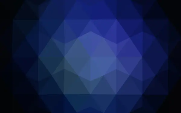 진한 파란색 다각형 디자인 패턴, 삼각형 및 그라데이션 종이 접기 스타일에서의 구성 — 스톡 벡터