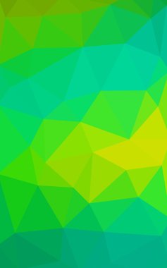 Açık mavi, poligonal tasarım deseni, yeşil üçgenler ve degrade origami tarzı hangi oluşur