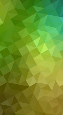 Üçgenler ve degrade origami tarzı oluşur çok renkli yeşil, sarı, turuncu poligonal tasarım illüstrasyon.