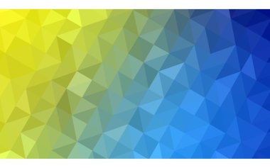 Üçgenler ve degrade origami tarzı oluşur çok renkli mavi, sarı, turuncu poligonal tasarım deseni.