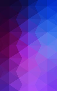 Üçgenler ve degrade origami tarzı oluşur çok renkli koyu pembe, mavi köşeli tasarım deseni.