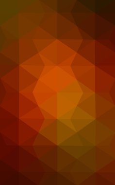 Üçgenler ve degrade origami tarzında oluşan koyu turuncu poligonal tasarım deseni.
