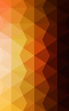 Üçgenler ve degrade origami tarzında oluşan koyu turuncu poligonal tasarım deseni.
