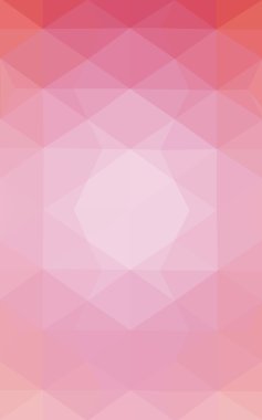 Üçgenler ve degrade origami tarzında oluşan pembe poligonal tasarım deseni.