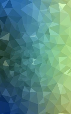Üçgenler ve degrade origami tarzı oluşur çok renkli yeşil, mavi köşeli tasarım deseni.