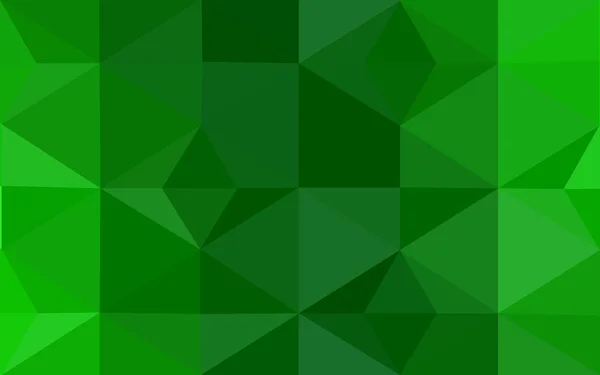 Green polygonal design pattern, which consist of triangles and gradient in origami style. — Stock Vector