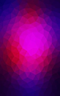 Üçgenler ve degrade origami tarzı oluşur çok renkli koyu pembe, mavi köşeli tasarım deseni.