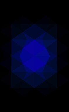 Üçgenler ve degrade origami tarzı oluşur koyu mavi köşeli tasarım deseni.