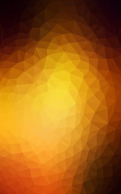 Üçgenler ve degrade origami tarzında oluşan koyu turuncu poligonal tasarım deseni