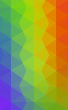 Üçgenler ve degrade origami tarzı oluşur çok renkli köşeli tasarım deseni.