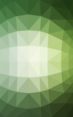 Üçgenler ve degrade origami tarzında oluşan ışık yeşil köşeli tasarım deseni