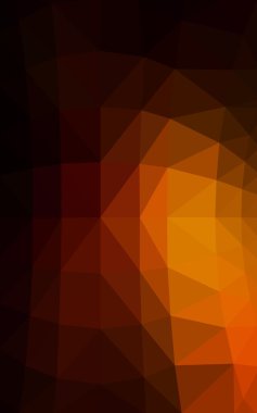 Üçgenler ve degrade origami tarzında oluşan koyu turuncu poligonal tasarım deseni