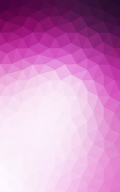 Üçgenler ve degrade origami tarzında oluşan pembe poligonal tasarım deseni.