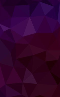 Üçgenler ve degrade origami tarzında oluşan koyu mor kenarlı tasarım deseni