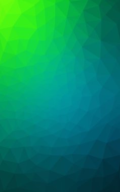 Üçgenler ve degrade origami tarzı oluşur çok renkli yeşil, mavi köşeli tasarım deseni.