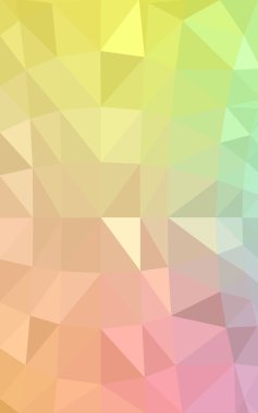 Üçgenler ve degrade origami tarzında oluşan hafif yeşil, kırmızı kenarlı tasarım desen