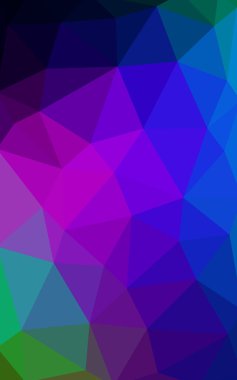 Üçgenler ve degrade origami tarzı oluşur karanlık çok renkli köşeli tasarım deseni