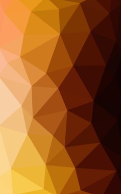 Üçgenler ve degrade origami tarzında oluşan koyu turuncu poligonal tasarım deseni