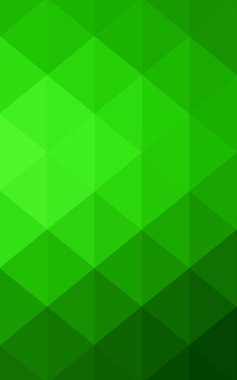 Üçgenler ve degrade origami tarzında oluşan ışık yeşil köşeli tasarım deseni