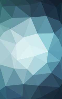 Üçgenler ve degrade origami tarzında oluşan ışık mavi köşeli tasarım deseni