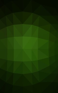 Üçgenler ve degrade origami tarzı oluşur koyu yeşil köşeli tasarım deseni