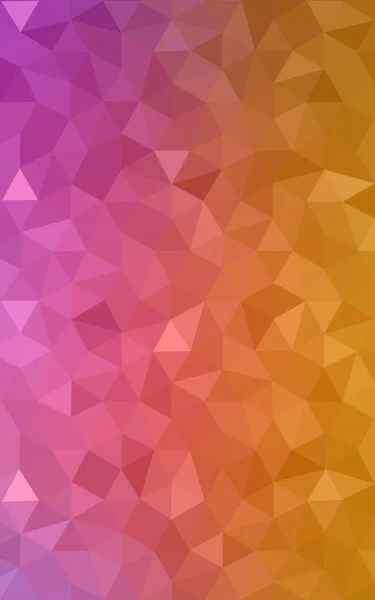 Багатобарвний рожевий, жовтий багатокутний візерунок дизайну, який складається з трикутників і градієнту в стилі орігамі . — стокове фото