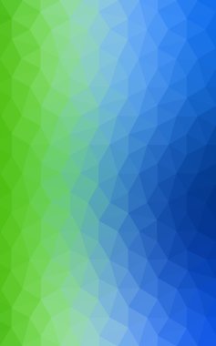 Üçgenler ve degrade origami tarzı oluşur çok renkli yeşil, mavi köşeli tasarım deseni.