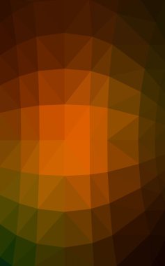 Üçgenler ve degrade origami tarzında oluşan koyu yeşil-sarı poligonal tasarım deseni