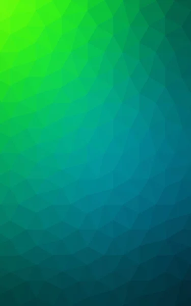 Multicolor green, blue polygonal design pattern, which consist of triangles and gradient in origami style.