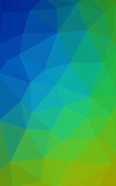 Açık mavi, poligonal tasarım deseni, yeşil üçgenler ve degrade origami tarzı hangi oluşur