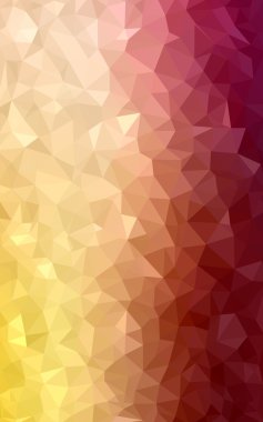 Kırmızı, sarı poligonal tasarım deseni, hangi üçgenler ve degrade origami tarzında oluşan ışık