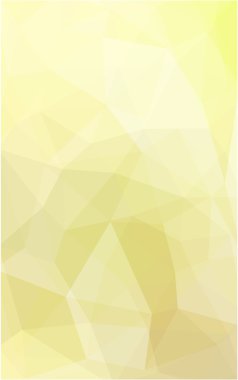 Üçgenler ve degrade origami tarzında oluşan hafif sarı poligonal tasarım deseni