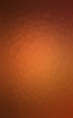 Üçgenler ve degrade origami tarzında oluşan ışık turuncu poligonal tasarım deseni