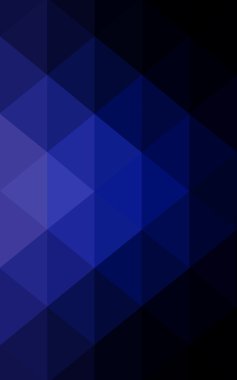 Üçgenler ve degrade origami tarzı oluşur koyu mavi köşeli tasarım deseni