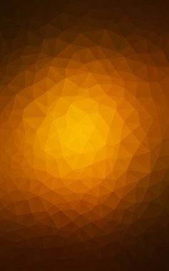 Üçgenler ve degrade origami tarzında oluşan koyu turuncu poligonal tasarım deseni