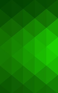 Üçgenler ve degrade origami tarzında oluşan ışık yeşil köşeli tasarım deseni