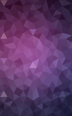 Üçgenler ve degrade origami tarzında oluşan koyu pembe poligonal tasarım deseni.